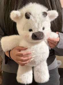 Kids Play Animal Figures - 30cm Running Cow Dark Brown - View 12