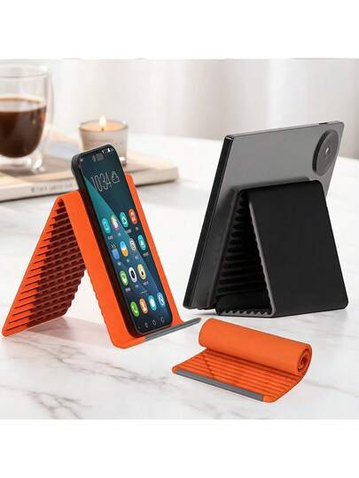 Newly Designed Flexible Foldable Stand, Crafted With Inner Aluminum Sheet And Silicone Material For Flexible Support And Free Bending. One Stand For Multiple Uses, Perfectly Compatible With Phones, Tablets And Laptops. It Can Be Used As A Desktop St