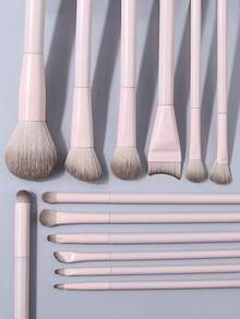 13PCS Pink Makeup Brush Set Professional Foundation, Eyeshadow,Concealer,Contour&Blush, Complete Cosmetic Tool Kit For Beginners&Makeup Lovers,Ultra-Soft For Flawless Application - Baby Pink - View 8