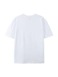 Vintage Cotton T-Shirt With Clover Pattern. Breathable And Versatile, Perfect For A Casual Or Sporty Look All Year Round. - 白色 - 查看 2