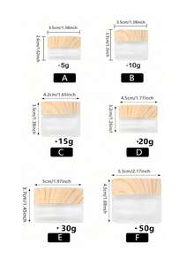 1件/2件/5件 磨砂透明玻璃可補充瓶，適用於面部眼霜乳液，便攜密封化妝品護膚品分裝瓶，旅行瓶，適用於乳霜、護唇膏、護膚品、彩妝，平價禮品，女性禮品 - 無色 - 查看 2