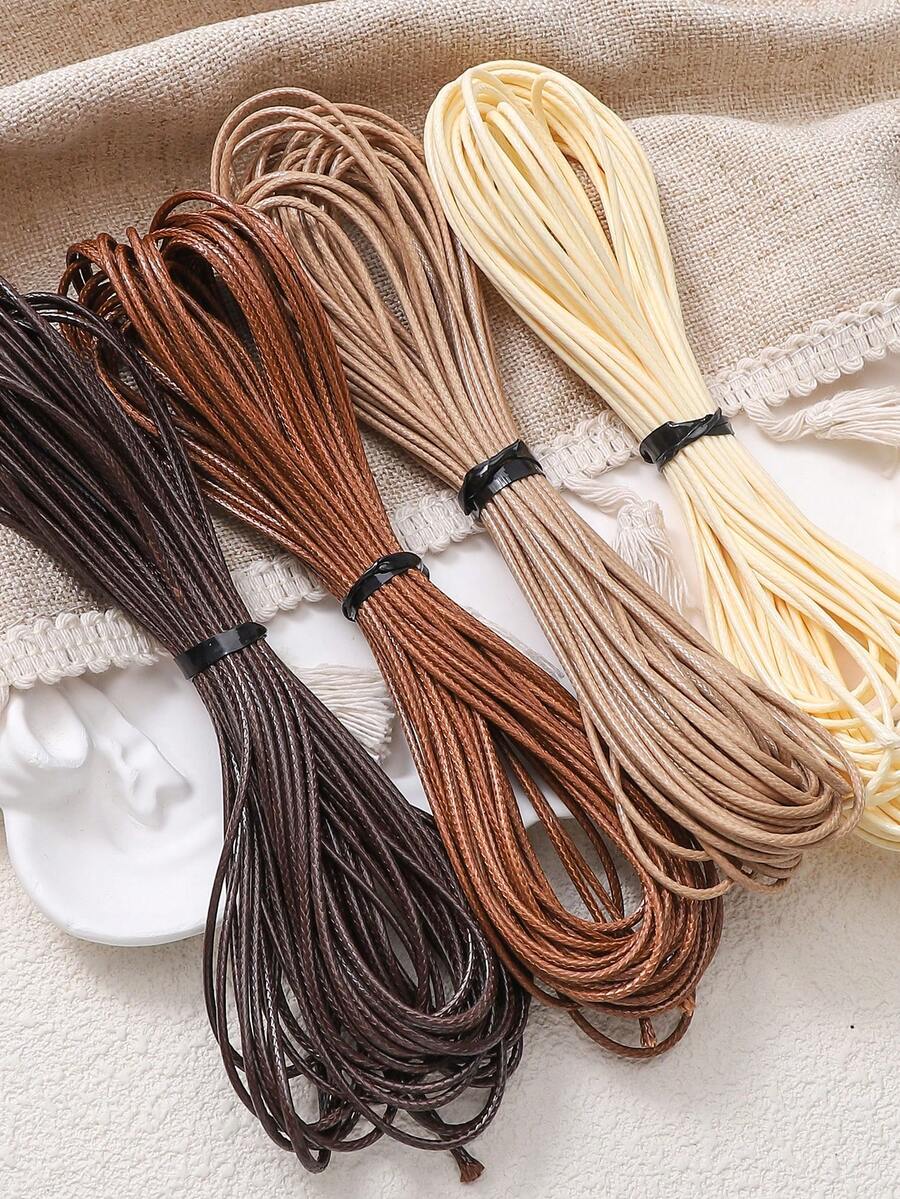 10M/Pack 1mm Waxed Cord Woven Rope -Non Elastic Handmade Bead String, Suitable For DIY Jewelry Making, Necklaces, Bracelets