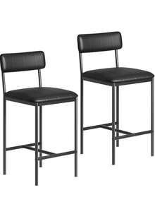 5-Piece Dining Set - Rectangular Table And Upholstered Chairs - Metal And Wood Frame, Rustic Style - Ideal For Kitchen, Small Dining Room Or Apartment - Black - View 11