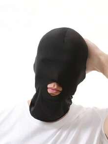 1 pièce Masque facial complet noir - Cagoule à couverture complète, avec boucle réglable, design de masque, avec ouvertures pour les yeux et la bouche - Pour masque facial complet de cosplay, ajustement confortable, fournitures pour fête d'Halloween - A - Voir 12