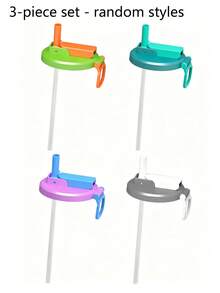Colorful Soda Can Lid With Straw, Silicone Straw Soda Can Sleeve, Straw Soda Can Lid, Reusable, Suitable For Soda, Beverages, Juice, Sparkling Water And Other Canned Drinks (Please Install According To Steps To Prevent Straw From Falling Off) - Multicolor - View 13