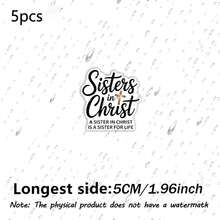 1/2/5pcs "Sisters In Christ Are Sisters For Life" Stickers, Suitable For Laptops, Water Bottles, Bibles, Journals, Faith Gifts For Christian Friends, Church Groups, Bible Study - A - View 9