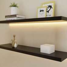 Estantería de almacenamiento montada en la pared, estantería para libros del dormitorio, estante de almacenamiento, soporte de pared para llaves, estante para discos de vinilo, soporte de pared dedicado, adecuado para dormitorio, estudio, sala de estar y comedor - Estantería de pared - color aleatorio - Ver 6