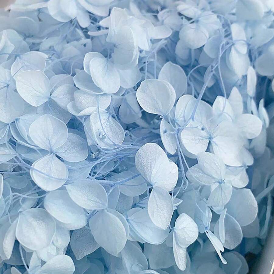 1 Box Artificial Flowers, Multicolor Artificial Hydrangeas - Perfect For DIY Crafts, Candles, Weddings, Handmade, Christmas - Light Blue - View 1