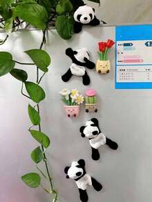 這組 6 件裝花朵造型冰箱磁鐵 DIY 多功能套組，適用於廚房、辦公室、白板、儲物櫃和洗碗機等各種場景裝飾（顏色與款式隨機） - 多色 - 查看 8