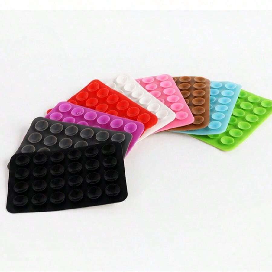 Octobuddy Double-Sided Silicone Suction Phone Stand Integrated Case, Portable Adhesive Stand With Stick-On Mini Wallet And Card Holder, Multi-Functional Sticky Stand For Women's Phone And Small Item Storage - A - View 1
