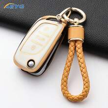 TPU汽車鑰匙保護殼套 適用於 Peugeot Citro En C1 C2 C3 C4 C5 DS3 DS4 DS5 DS6 鑰匙圈配件 - 標緻C款 - 查看 1