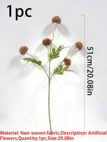 1/2/5/10pcs 3 Stems 5 Heads 20.47 Inch Artificial Orange Dandelion, Spring/Summer Vase Filler Flowers. Suitable For Wedding Floral Arrangements, Bridal Bouquets, Home Decor, Table Centerpieces And Theme Party Decorations, All Seasons Use. - Orange - View 10