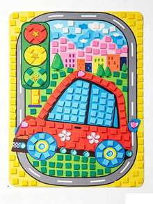 Children's Educational Mosaic Tile Puzzle Sticker DIY Craft Material Kit - Multicolor - View 14