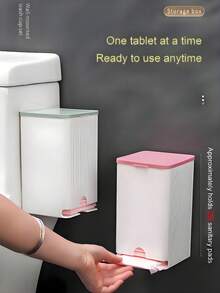 Space-Saving Sanitary Pad Organizer Feminine Care Storage For Women Minimalist Punch-Free Wall Mounted Dispenser Perfect For Toilet Side Bathroom Tampon Holder Bathroom Storage Organizers Accessories,Organozadores,Desk Organizer - Multicolor - View 2