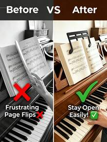 3d Printed Music Clip, Suitable For Piano, Guitar And Violin - Large Capacity Music Clip, Firmly Fixes Music Score, Easy To Read, Perfect Gift For Music Lovers - Multicolor - View 10