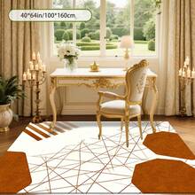 Cashmere-Like Beige Base Irregular Brown Line Fragment Geometry Pattern Printed Outdoor Rugs,Exquisite Cozy Carpets In Diverse Styles. Suitable For Home, Outdoor, Malls & Cafes, Machine Washable, Various Sizes Available. - A - View 8