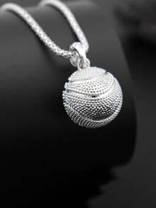 Hip Hop Basketball Ball Football Lover Pendant Necklace Punk Basketball Memorial Necklace For Boys And Girls Birthday Gift - Multicolor - View 4