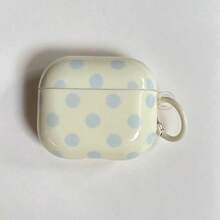 Set Casing Earphone Minimalis Motif Polkadot Pink + Cincin Gantung Kompatibel dengan Apple AirPodsPro2/AirPodsPro/AirPods4/AirPods3/AirPods2 - Hijau susu - View 4