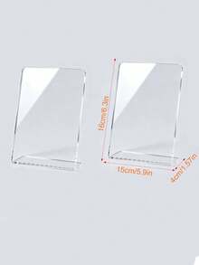 2/4Pcs, 15x16/20x26cm, Clear/Black, 3mm Thickened Acrylic, Dry Erase Writing Board, Mini Whiteboard, Wipeable Reusable Easy Clean, Freestanding, Table Sign, Restaurant, Office, Shop, Wedding, Party, Menu Holder, Message Board, Graduation, Home Decor - Notice Board - View 10