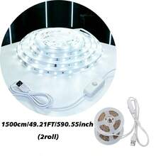 室內 LED 燈附按鈕開關與 USB LED 燈條，適用於客廳與臥室背景照明，易於安裝與裝飾 - 501 Switch Light Strip - 查看 14
