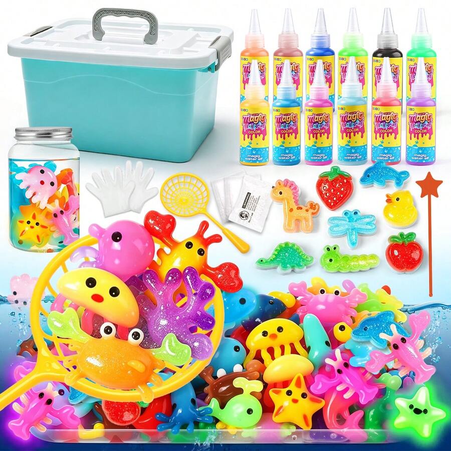DIY Magic Water Fairy Toy Set - Water Fairy Gel Kit With Colorful Solution And Molds, Water Bead Creative Toy, Suitable For Children's Party And Gift - Multicolor - View 1