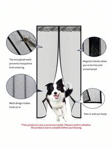 Magnetic Door Curtain, Summer Insect-Proof Mosquito Net Door Screen Fly Proof Self-Closing For Kitchen Living Room Invisible Net Room Decor Garden Home Decor Outdoor Decor - A - View 4