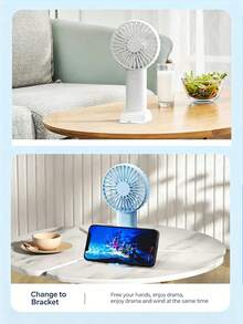 新款迷你手持便攜式風扇 USB充電，適用學生、宿舍、桌面、通勤、購物、戶外降溫 - 手持 - 查看 9
