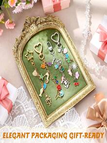 DIY Keychain Accessory Set, Including 116-408 Pieces, Mixed Alloy Pendant With Letters, Ocean And Flowers, 360° Rotating Keychain Extension Chain - Keychain Kit - View 3