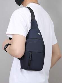 Bolso de pecho para hombre 2026 nueva moda, diseño casual de primavera, bolso bandolera de un solo hombro, bolso para exteriores de gran capacidad - A - Ver 7