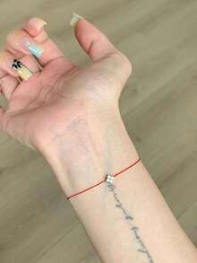 1件奢華小眾時尚愛心造型女款手鍊，宴會派對送給朋友的禮物 - 紅色 - 查看 3