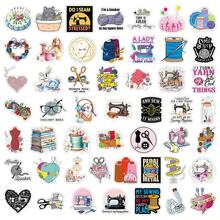 50pcs Vintage Painted Creative Sewing Enthusiast Cartoon Tailor Handmade Needlework Decor Skateboard Scrapbook Stickers - Sewing Enthusiasts - 2015 - View 4