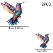 1/2/3PCS Colorful Gemstone Hummingbird Heat Transfer, Gradient Rhinestone Hummingbird Pattern Heat Transfer, Vinyl Print, Heat Transfer Sticker, Iron-On Transfer Sticker Decal - Suitable For Pillows, DIY, Backpacks, T-Shirts, Canvas Bags, Hoodies, Jeans, T-Shirts, Clothing, Sewing Supplies - Multicolor - View 4