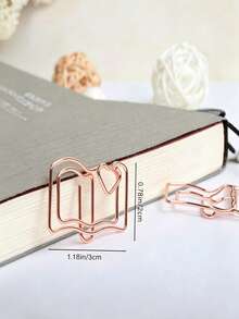 10 Stück/20 Stück Buchförmige Büroklammern, süße kleine Metall-Lesezeichen, Mini-Lesezeichenklammern, Büroartikel, Geschenk-/Planer-Klammern (buchförmig), Schulanfangszubehör, Schulbedarf - vermanschen - Übersicht 3