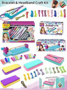 Friendship Bracelet Making Kit, Girls Hair Tie Making Kit, DIY Handmade Braided Rope Jewelry Craft Tool Set, Craft Kit Includes Creative Stickers - Suitable As Birthday, Holiday Or Gift For Girls. Suitable For Boys And Girls Aged 6 And Above. - Multicolor - View 13