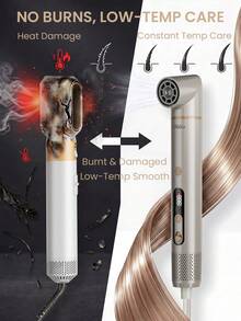 UKLISS 6-In-1 Foldable Hot Air Styler With 110,000 RPM High-Speed Brushless Motor, Fast Drying And Hair Protection; Built-In 200 Million Negative Ions, Effectively Eliminates Static And Smooths Frizz. One Machine Achieves Automatic Curling, Straightening And Multiple Styling, Paired With Multiple Wind Speed And Temperature Control Adjustments, Supported By LCD High-Definition Digital Display, Foldable Body, Compact And Portable, Easy Storage. - Multicolor - View 9