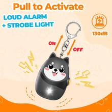 130dB Rechargeable Personal Alarm For Women With LED Light, Keychain For Women Cute Portable Pendant, Suitable For Women, Teenagers, And The Elderly - Color - View 8