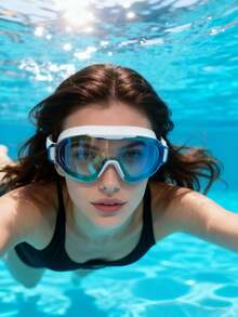 Adult Large Frame Swimming Goggles - Anti-Fog, Water-Proof, 180° Wide Angle Unisex Swimming Goggles For Men And Women Pool Open Water - Green - View 3