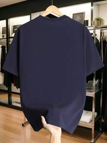 Camiseta de manga corta de 200g, 100% algodón puro, estilo moderno, casual y versátil, seleccionada por Niu Wang. - Negro - Ver 11
