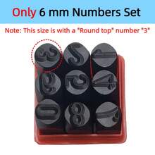 9/27 PCS Number & Letter Stamp Set | Metal Punch Tools For Leather, Wood & Soft Metals – DIY Embossing & Imprinting Kit With Carrying Case - Only 6mm Numbers Set - View 13