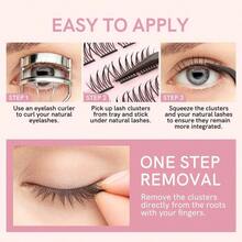 Pestaas postizas autoadhesivas, naturales y ligeras, sin necesidad de pegamento, 11 - 13 mm, reutilizables, sin residuos, preencoladas, rizo C, extensiones de pestaas. - inicial - Ver 7