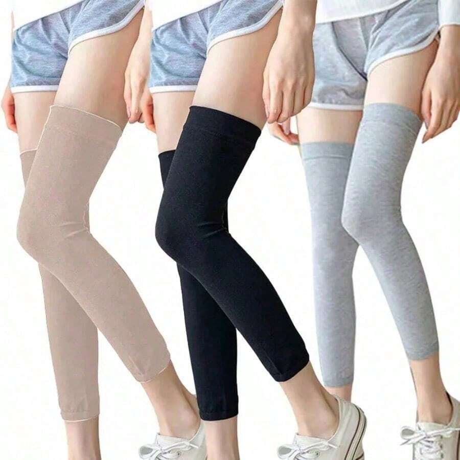 1 Pair Seamless Over-The-Knee Socks, Ultra-Thin Breathable Warm Leggings, Unisex Seamless Design, Suitable For Outdoor Casual Wear - Multicolor - View 1