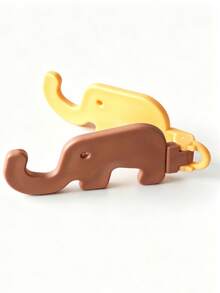 1pc Cute Elephant Foldable Phone Stand, Portable Mini Desktop Slouchy Stand, Dual-Use Keychain (Due To Shooting Angle And Magnification, The Actual Size Of The Object May Differ Slightly From The Photo) - Multicolor - View 7