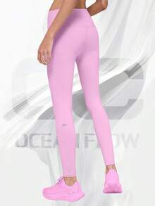 Leggings de cintura alta con efecto aerógrafo - Corazón de caramelo rosa - Ver 3