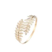 European And American Style Metal Arm Cuff 5pcs Set, Minimalist Geometric Line Leaf & Starfish Arm Bracelets, Accessories, Aesthetic - Gold - View 11