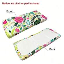 1pc Multi-Style 2D Printed Poang Chair Cushion Cover, Removable And Washable Single Sofa Cover, Bohemian Floral Geometric Shell Folk Pattern Furniture Protector Cover, Only Cover Included, Chair And Cushion Not Included - A - View 10
