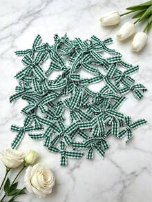 50个/20个蕾丝边格子蝴蝶结饰边，甜美可爱风格，适用于DIY装饰、礼盒包装、发饰、服装装饰、内衣缝纫用品、发夹DIY配件 - 查看 35