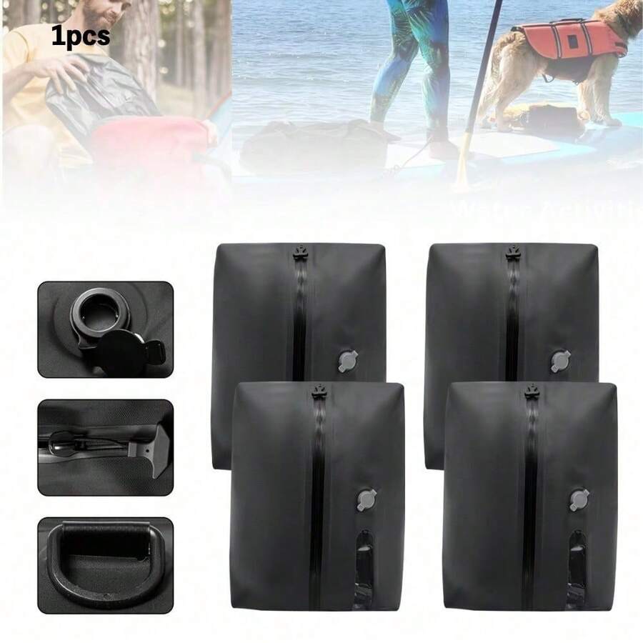 Bolsa de compresión al vacío reutilizable y ligera para viajes, para almacenamiento al aire libre, con diseño de cremallera sellada, válvula de aire desechable, sin necesidad de bomba de aire, ahorradora de espacio, adecuada para equipaje y bolsas de almacenamiento de mochilas - Negro - Ver 1