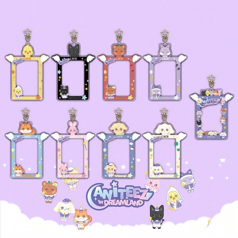 Cartoon Card Holder Keychain Idol Photo Card Storage Pendant Accessory Celebrity Merchandise - Multicolor - View 1
