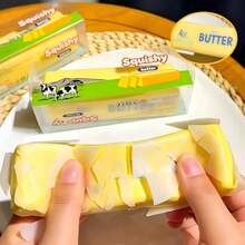 1pc Crispy Butter Stick Squeeze Toy, Soft And Squishy Stress Relief Toy With Crunchy Sound And Feel, Ultra-Soft Material, Shapeable And Reboundable, Suitable For Teens To Reduce Stress, With Packaging Box, Birthday Gift, Holiday Gift, Perfect Gift, Toy - Multicolor - View 5