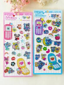 2026 New Arrival! Cute Rabbit Stickers, Loved By Girls, Perfect For Children's DIY Decoration, Office And School Decoration, Notebook Stickers, Ledger Stickers, Suitcase Stickers, Guitar Decoration, Laser Stickers, Great Gift For Friends And Family, Also Christmas Gift And Christmas Decoration - Multicolor - View 3